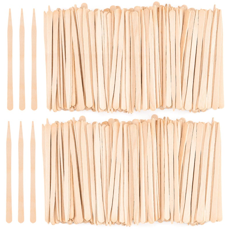 EWVVSS 1200Pcs Eyebrow Wax Sticks for Hair Removal Small Wooden Waxing Sticks Wax Spatulas Sticks Precision Brow Wax Sticks Applicator Sticks for Facial Waxing